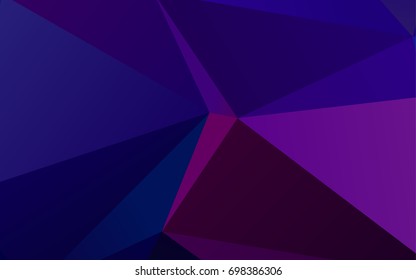 Dark Purple, Pink vector shining triangular background. Triangular geometric sample with gradient.  The textured pattern can be used for background.