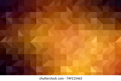 Dark Purple, Pink vector shining triangular pattern. Creative illustration in halftone style with gradient. Triangular pattern for your business design.