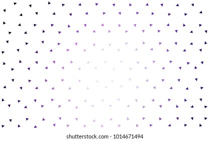 Dark Purple, Pink vector of small triangles on white background. Illustration of abstract texture of triangles. Pattern design for banner, poster, cover.