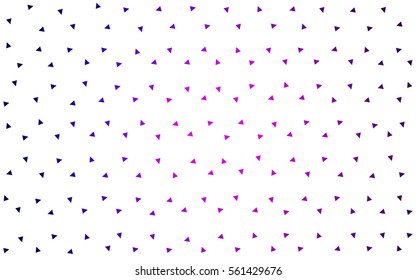 Dark Purple Pink vector of small triangles on white background. Illustration of abstract texture of triangles. Pattern design for banner, poster, cover.