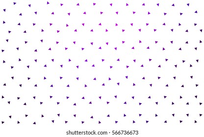 Dark Purple Pink vector of small triangles on white background. Illustration of abstract texture of triangles. Pattern design for banner, poster, cover.