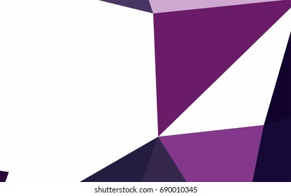 Dark Purple, Pink vector of small triangles on white background. Illustration of abstract texture of triangles. Pattern design for banner, poster, cover.