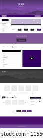 Dark Purple, Pink vector style guide with mountains. Colorful Style guide with mountains on abstract background. Sample for your landing page of tourism.