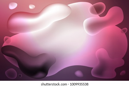 Dark Purple, Pink vector template with bubble shapes. Colorful abstract illustration with gradient lines. A completely new memphis design for your business.