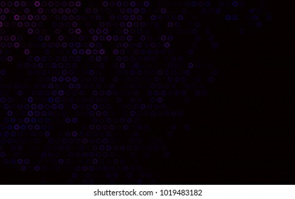 Dark Purple, Pink vector  template with circles. Glitter abstract illustration with blurred drops of rain. Pattern can be used as texture of water, rain drops.