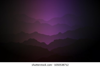 Dark Purple, Pink vector template with bubble shapes. A completely new color illustration in mountain style. Mountain design for your web site.