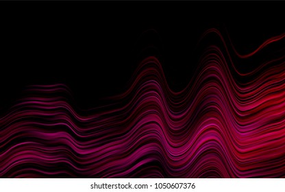 Dark Purple, Pink vector template with lava shapes. Modern gradient abstract illustration with bandy lines. A new texture for your  ad, booklets, leaflets.