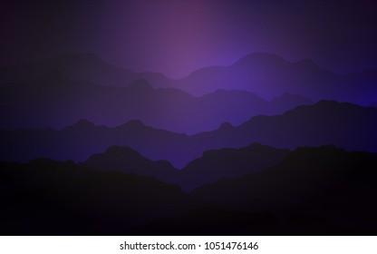 Dark Purple, Pink vector template with bent lines. A sample with blurred bubble shapes. Pattern for your business design.