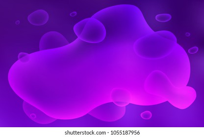Dark Purple, Pink vector template with liquid shapes. A vague circumflex abstract illustration with gradient. A new texture for your  ad, booklets, leaflets.