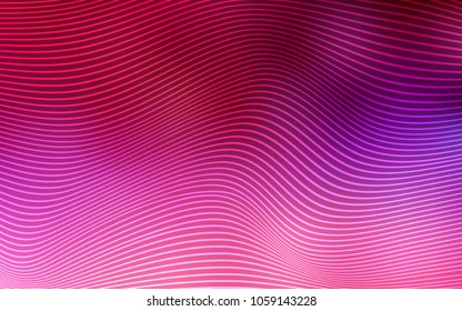 Dark Purple, Pink vector template with abstract ribbons. A sample with blurred curved shapes. The polygonal design for your web site.