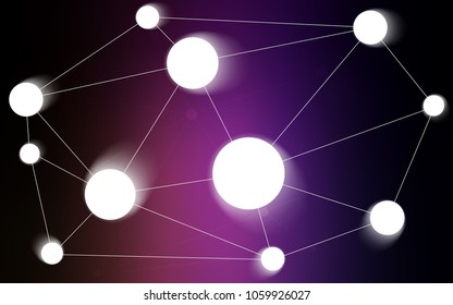 Dark Purple, Pink vector template with circles, triangles. Abstract illustration with colorful discs and triangles. New design for ad, poster, banner of your website.