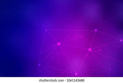 Dark Purple, Pink vector template with circles, triangles. Colorful illustration with circles and lines in futuristic style. Beautiful design for your business advert.