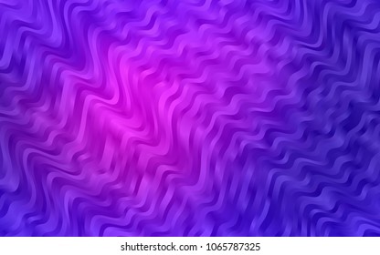 Dark Purple, Pink vector template with bent ribbons. Modern gradient abstract illustration with bandy lines. The best blurred design for your business.