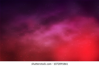 Dark Purple, Pink vector template with space stars. Modern abstract illustration with Big Dipper stars. Smart design for your business advert.