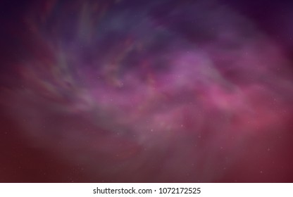 Dark Purple, Pink vector template with space stars. Space stars on blurred abstract background with gradient. Pattern for futuristic ad, booklets.