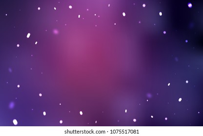 Dark Purple, Pink vector template with ice snowflakes. Glitter abstract illustration with crystals of ice. New year design for your business advert.
