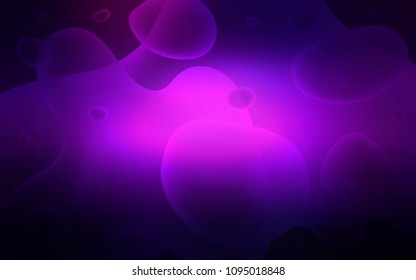 Dark Purple, Pink vector template with liquid shapes. Shining illustration, which consist of blurred lines, circles. Memphis design for your web site.