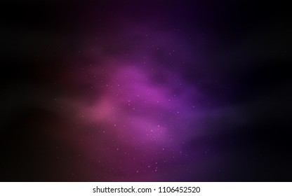 Dark Purple, Pink vector template with space stars. Modern abstract illustration with Big Dipper stars. Best design for your ad, poster, banner.