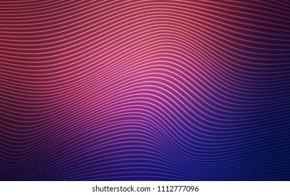 Dark Purple, Pink vector template with abstract lines. Shining crooked illustration of lines in a brand-new style. The textured pattern for backgrounds.
