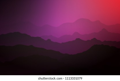 Dark Purple, Pink vector template with abstract circles. Brand-new colored illustration in mountain style with gradient. The elegant pattern for brand book.