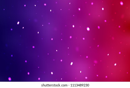 Dark Purple, Pink vector template with ice snowflakes. Modern geometrical abstract illustration with crystals of ice. New year design for your business advert.