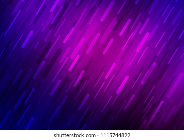 Dark Purple, Pink vector template with repeated sticks. Glitter abstract illustration with colored sticks. The template can be used as a background.