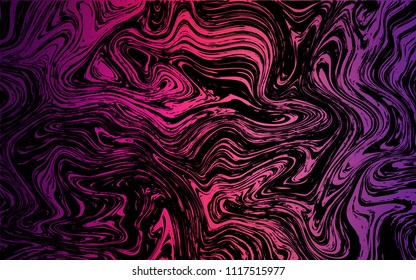Dark Purple, Pink vector template with bubble shapes. Colorful abstract illustration with gradient lines. Marble design for your web site.