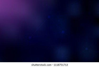 Dark Purple, Pink vector template with circles, triangles. Colorful illustration with circles and lines in futuristic style. Beautiful design for your business advert.