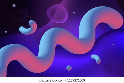 Dark Purple, Pink vector template with lava shapes. Blurred geometric sample with gradient bubbles.  The best blurred design for your business.