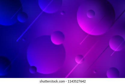 Dark Purple, Pink vector template with circles. Beautiful colored illustration with blurred circles in nature style. Pattern can be used for futuristic ad, booklets.