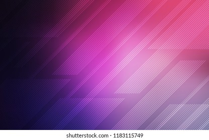 Dark Purple, Pink vector template with repeated sticks. Shining colored illustration with sharp stripes. Template for your beautiful backgrounds.
