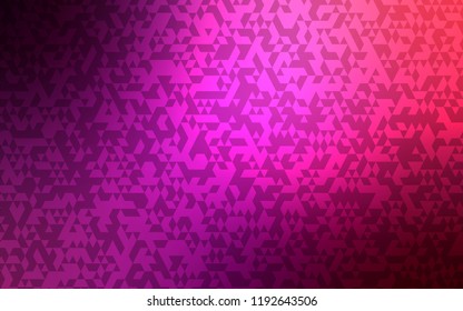 Dark Purple, Pink vector template with crystals, triangles. Illustration with set of colorful triangles. Smart design for your business advert.