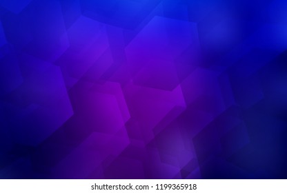 Dark Purple, Pink vector template in hexagonal style. Abstract illustration with colorful hexagons. Pattern for ads, leaflets.