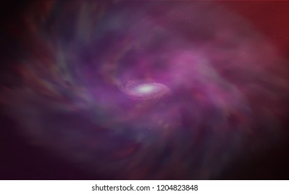 Dark Purple, Pink vector template with space stars. Glitter abstract illustration with colorful cosmic stars. Template for cosmic backgrounds.