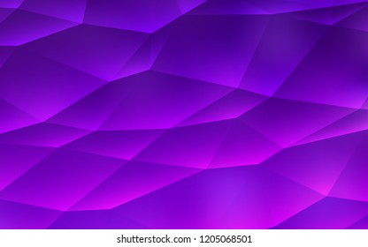 Dark Purple, Pink vector template with crystals, triangles. Beautiful illustration with triangles in nature style. Pattern for commercials.