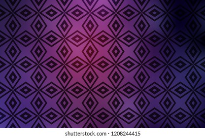 Dark Purple, Pink vector template with crystals, rectangles. Decorative design in abstract style with rectangles. The template can be used as a background.