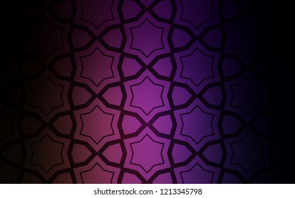 Dark Purple, Pink vector template with sky stars. Modern geometrical abstract illustration with stars. Pattern for new year ad, booklets.
