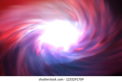Dark Purple, Pink vector template with space stars. Shining illustration with sky stars on abstract template. Pattern for futuristic ad, booklets.