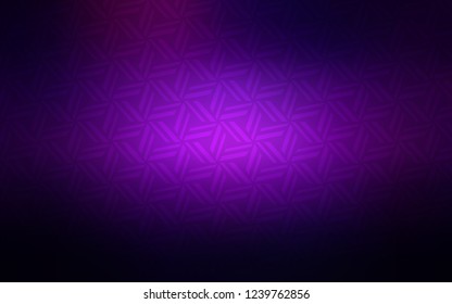 Dark Purple, Pink vector template with crystals, triangles. Illustration with set of colorful triangles. Modern template for your landing page.