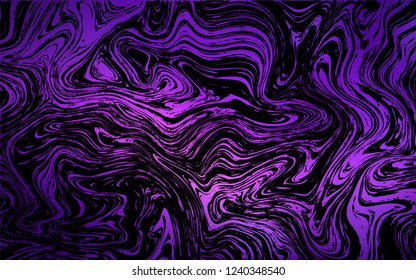 Dark Purple, Pink vector template with liquid shapes. Colorful illustration in abstract marble style with gradient. Pattern for your business design.