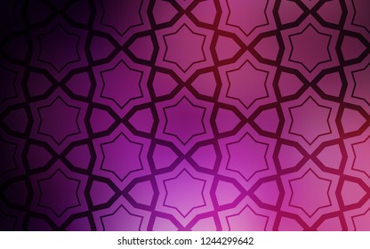 Dark Purple, Pink vector template with sky stars. Glitter abstract illustration with colored stars. Template for sell phone backgrounds.