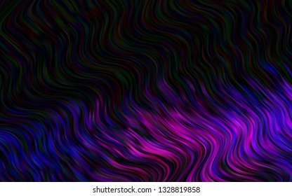 Dark Purple, Pink vector template with bubble shapes. Shining illustration, which consist of blurred lines, circles. The elegant pattern for brand book.