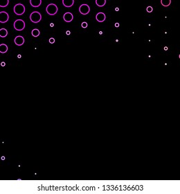 Dark Purple, Pink vector template with circles. Colorful illustration with gradient dots in nature style. Pattern for wallpapers, curtains.