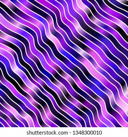 Dark Purple, Pink vector template with lines. Colorful illustration in abstract style with bent lines. Design for your business promotion.