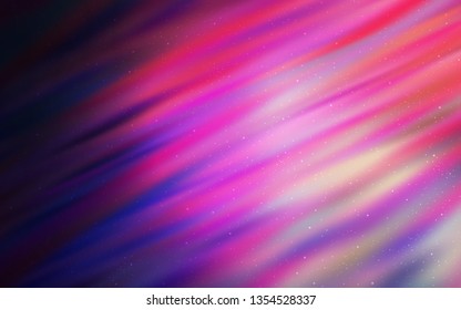 Dark Purple, Pink vector template with space stars. Shining colored illustration with bright astronomical stars. Template for cosmic backgrounds.