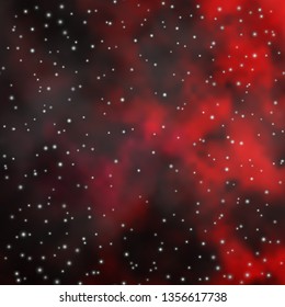 Dark Purple, Pink vector template with neon stars. Colorful illustration in abstract style with gradient stars. Theme for cell phones.