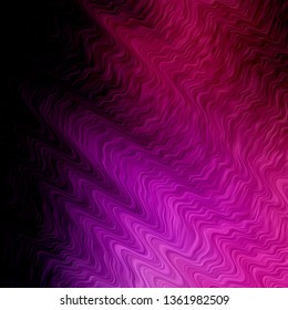 Dark Purple, Pink vector template with wry lines. Illustration in halftone style with gradient curves. Best design for your ad, poster, banner.