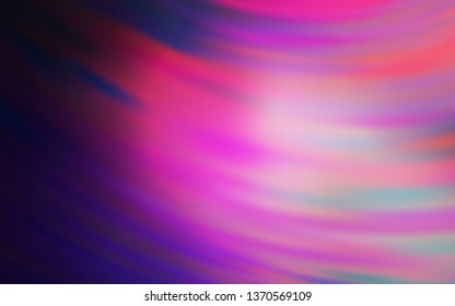 Dark Purple, Pink vector template with curved lines. A sample with colorful lines, shapes. A completely new design for your business.