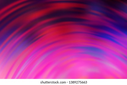 Dark Purple, Pink vector template with curved lines. Modern gradient abstract illustration with bandy lines. New composition for your brand book.