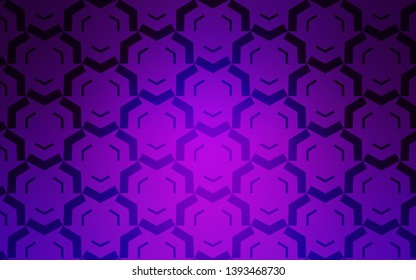 Dark Purple, Pink vector template with curved lines. Glitter abstract illustration with wry lines. New composition for your brand book.